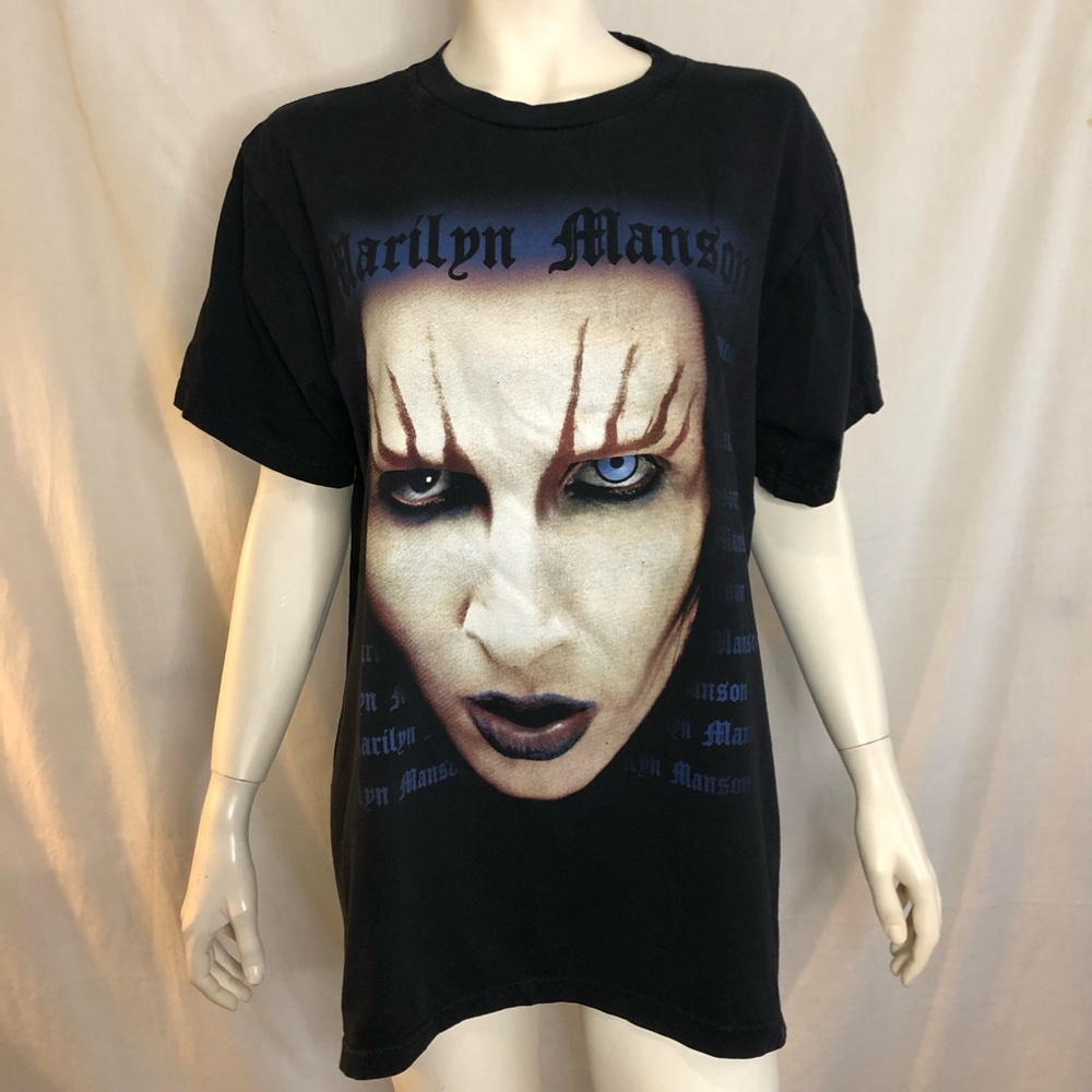Marilyn Manson vintage rare 2000s double sided concert t shirt size large